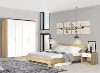 Модульна спальня Теннесі Дуб сонома/Білий Модерн