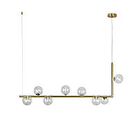 Люстра подвесная над столовой зоной, барной стойкой на 8 ламп G9 в современном стиле Levistella