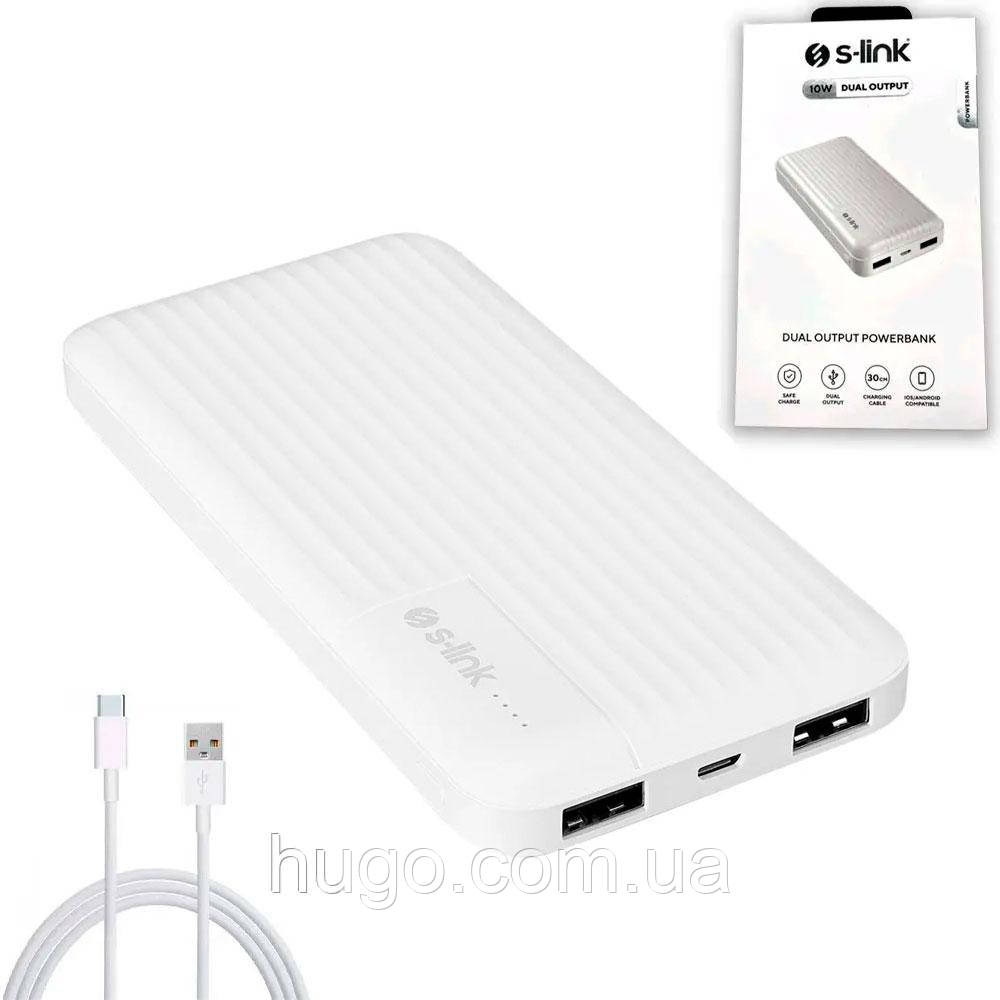 Повербанк Power Bank на 10000 mAh, S-Link / Зовнішній акумулятор / Портативна зарядка