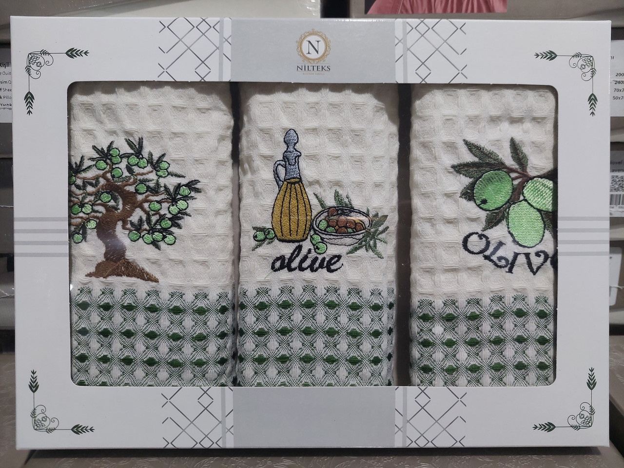Рушники кухонні льнянні Nilteks 3шт, 35*50см