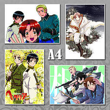 Плакаты A4 Hetalia