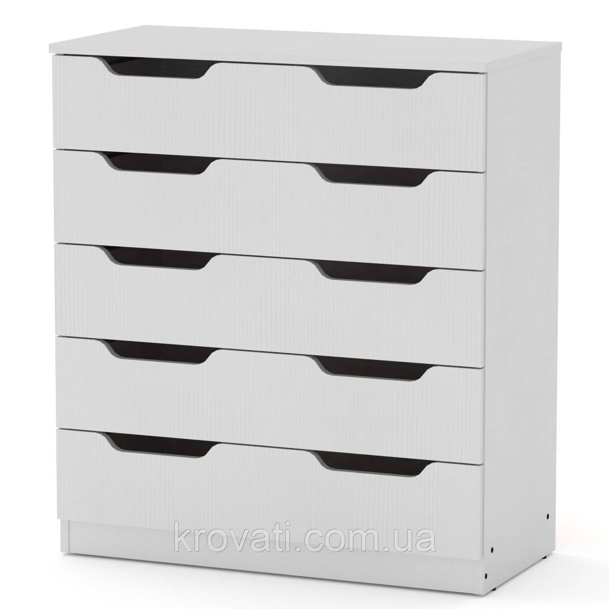 Сучасний комод на п'ять ящиків 5М П(направляючі повного висування) Компаніт , Німфеа альба