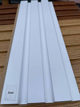 Стінова рейкова панель МДФ Білий 117х2800 мм