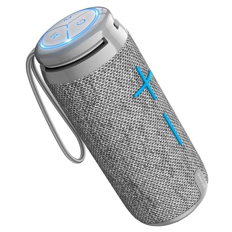 Портативна блютуз колонка BOROFONE BR24 | AUX, SD-card, Bluetooth, USB, FM-Radio| Сірий