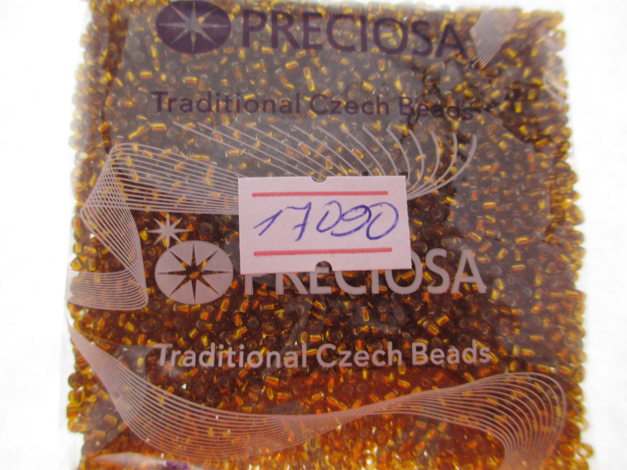 Бісер 10/0, колір — темне золото, No17090 (пач.50 грамів)
