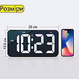 Настінний електронний годинник Mids з великими цифрами і датою. Настільний годинник., фото 10