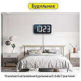 Настінний електронний годинник Mids з великими цифрами і датою. Настільний годинник., фото 7