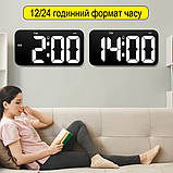Настінний електронний годинник Mids з великими цифрами і датою. Настільний годинник., фото 8