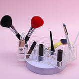 Органайзер-стійка для косметики прозорий акриловий Acrylic Organizer For Cosmetics (transparent), фото 2