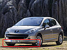Губа-спойлер переднього бампера Пежо 207 - Peugeot 207 - 2006-2009, фото 3