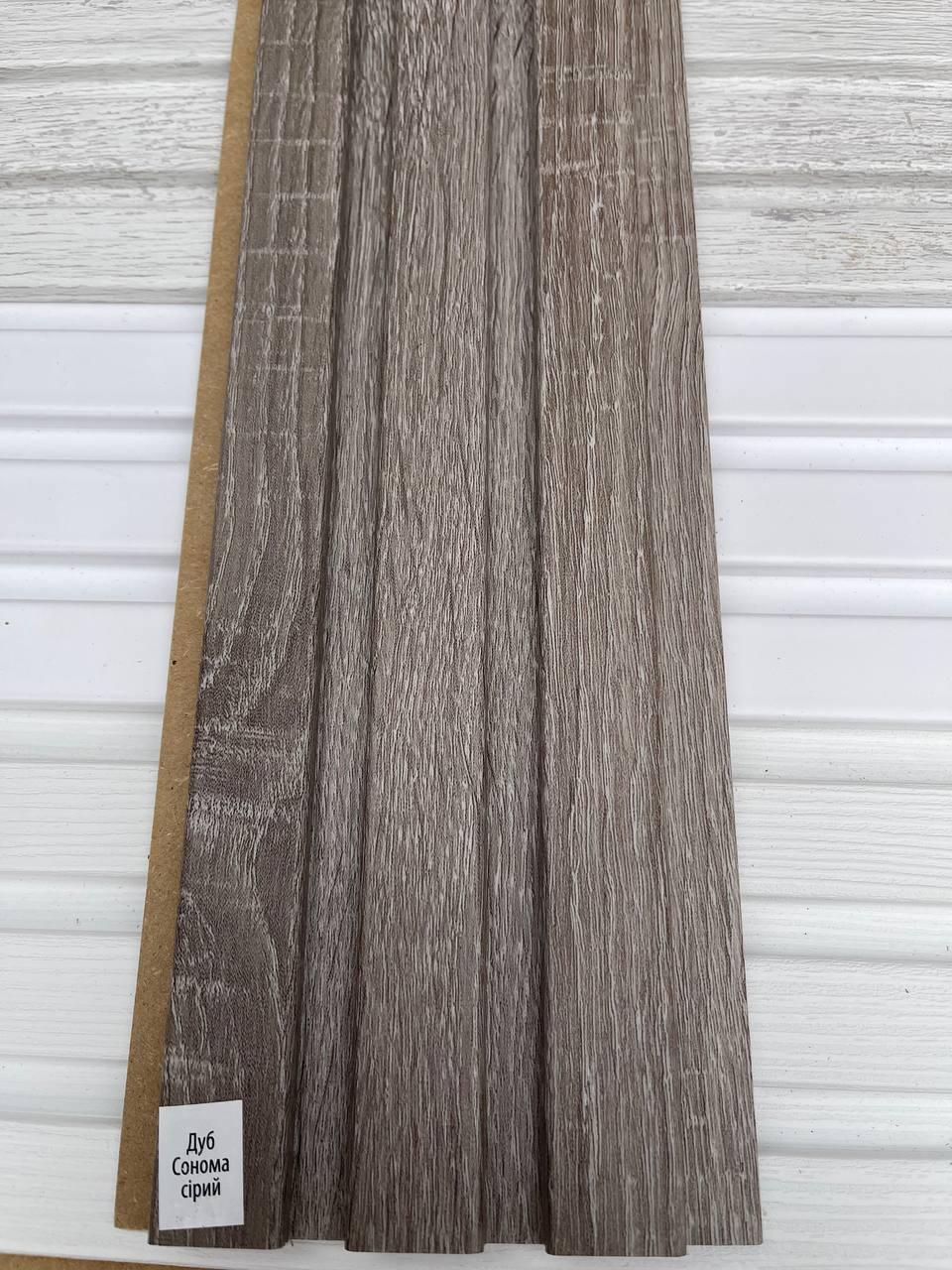 Стеновая реечная панель МДФ Дуб Сонома Серый 117х2800 мм: продажа, цена ...