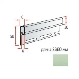 Планка фінішна Альта-Профіль Alta-Siding 3,66м оливковий, фото 1