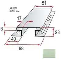 Планка сполучна Альта-Профіль Alta-Siding 3,05м оливковий