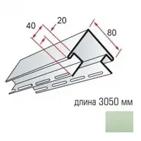 Кут зовнішній Альта-Профіль Alta-Siding 3,05м оливковий