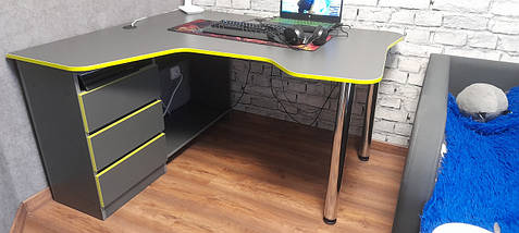 Комп'ютерний стіл геймерський письмовий Буст сучасний ігровий для пк комп'ютера геймера школяра офісу дому геймерські столи, фото 2