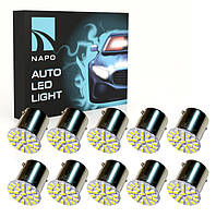 Лампа светодиодная NAPO LED 1156-3014-22SMD 24V 1156 BA15S P21W комплект 10 шт цвет свечения белый