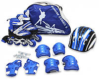Набор роликовых коньков( ролики , защитный шлем , наколенники , налокотники , перчатки, сумка ) Marathon Combo