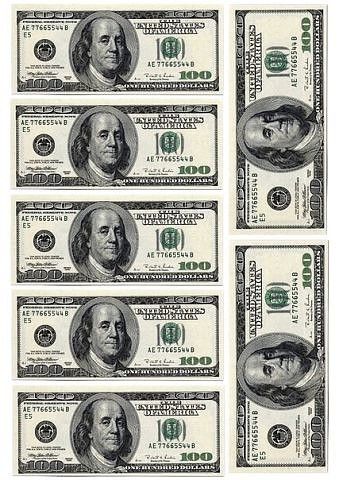 Долар 7 шт Вафельна картинка