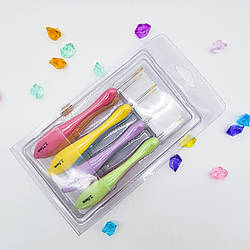 Набір гачків для в'язання з ергономічною ручкою / довжина 17 см / номери №1 - №2,75 / набір з 8 штук