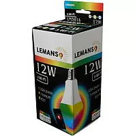 Лампа светодиодная Lemanso A60 12W E27 RGB 220V Wi-Fi