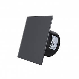 Дизайнерський вентилятор 169м.куб. Mmotors MMP 100 у ванну скло чорний матовий з таймером