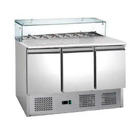 Стіл холодильний саладетта 402 л Hurakan HKN-GXSD3GN-GC тридверний