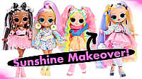 LOL OMG Sunshine Makeover dolls: Bubblegum DJ, Sunrise and Switches L.O.L. Surprise