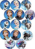 Вафельна картинка для торта Холодне серце 16