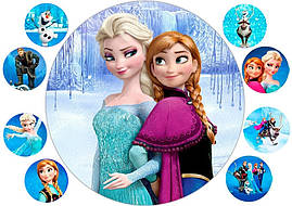 Вафельна картинка для торта Холодне серце 17