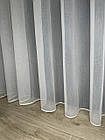 Ціна за 2.9 м! Тюль однотонний на бамбуковій основі. Колір: молочний, фото 3