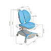 ДИТЯЧЕ ОРТОПЕДИЧНЕ КОМП'ЮТЕРНЕ КРІСЛО з підлокітниками FunDesk Bunias Blue блакитне для школяра, фото 10