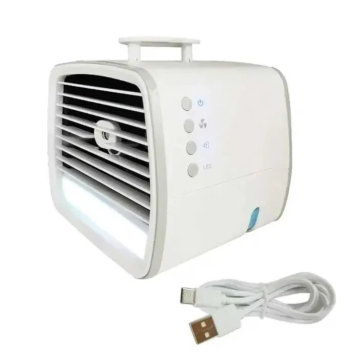 Портативный мини кондиционер, увлажнитель воздуха, вентилятор USB - фото 1 - id-p1791460967