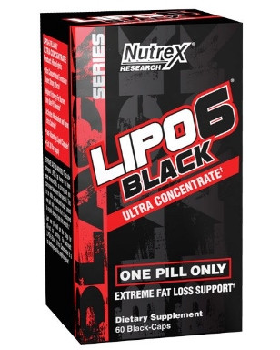 Жироспалювач - Lipo-6 Black Ultra conncentrate - Nutrex - 60 капс