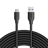 Кабель Anker Powerline USB-C USB-A 3.0 (1.8 м) черный цвет