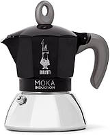 Индукционная кофеварка Bialetti New Moka Induction, 2 чашки, 90 миллилитров, алюминий, черный