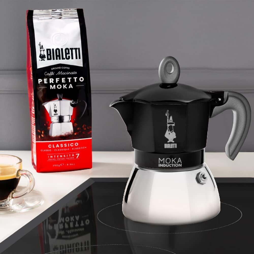 Индукционная кофеварка Bialetti New Moka Induction, 2 чашки, 90 миллилитров, алюминий, черный - фото 3 - id-p1791463440