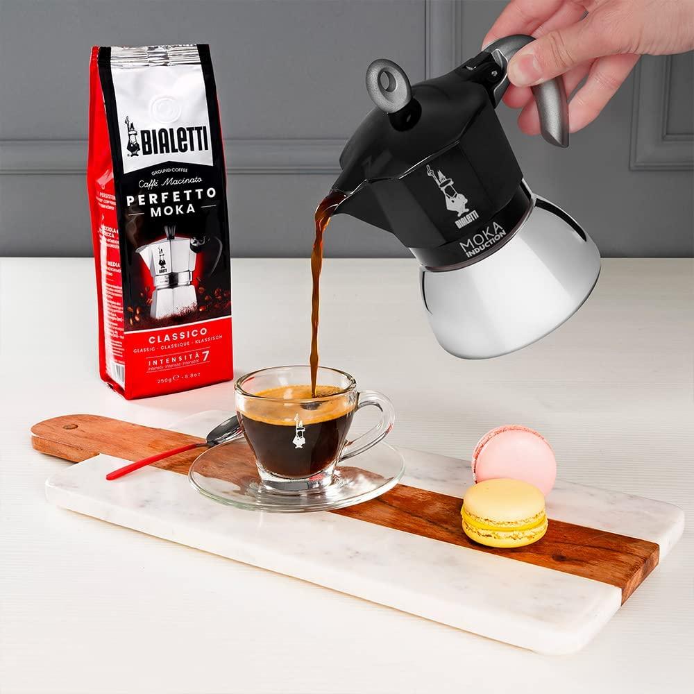 Индукционная кофеварка Bialetti New Moka Induction, 2 чашки, 90 миллилитров, алюминий, черный - фото 4 - id-p1791463440