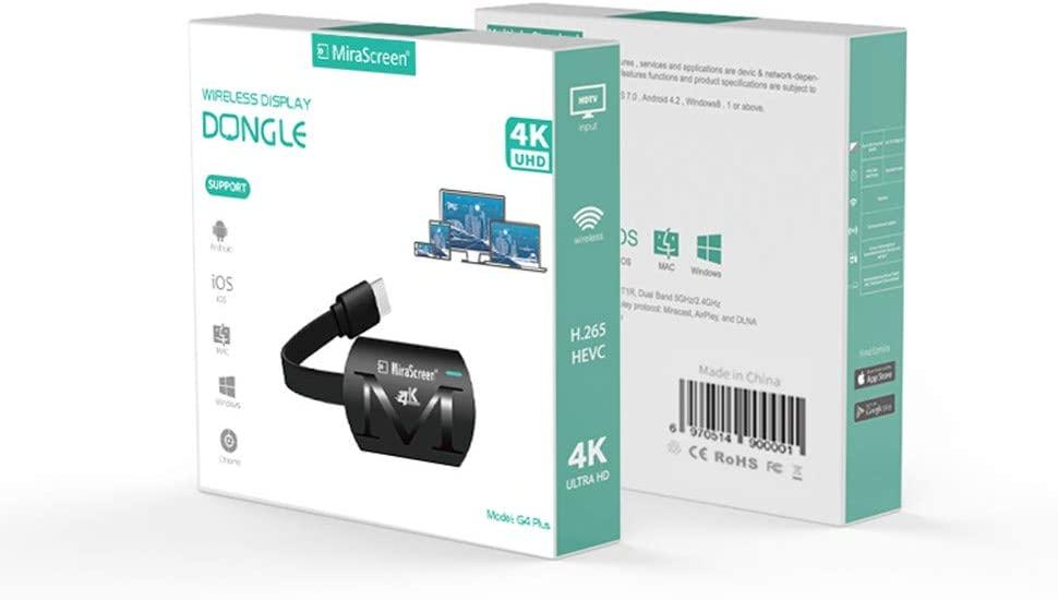 4K Wi-Fi Display Dongle, MiraScreen G4 Plus 2.4G Беспроводной HDMI-адаптер TV Stick Ключ для потокового медиап - фото 6 - id-p1791461825