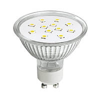 GU10 LED 3,5 Вт, теплый белый (2900K), эквивалент галогенных ламп 35 Вт, 300 лм
