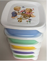 Контейнер для харч. прод. пласт. "Фаворит" 1300мл квадр,кольор. №БП-223