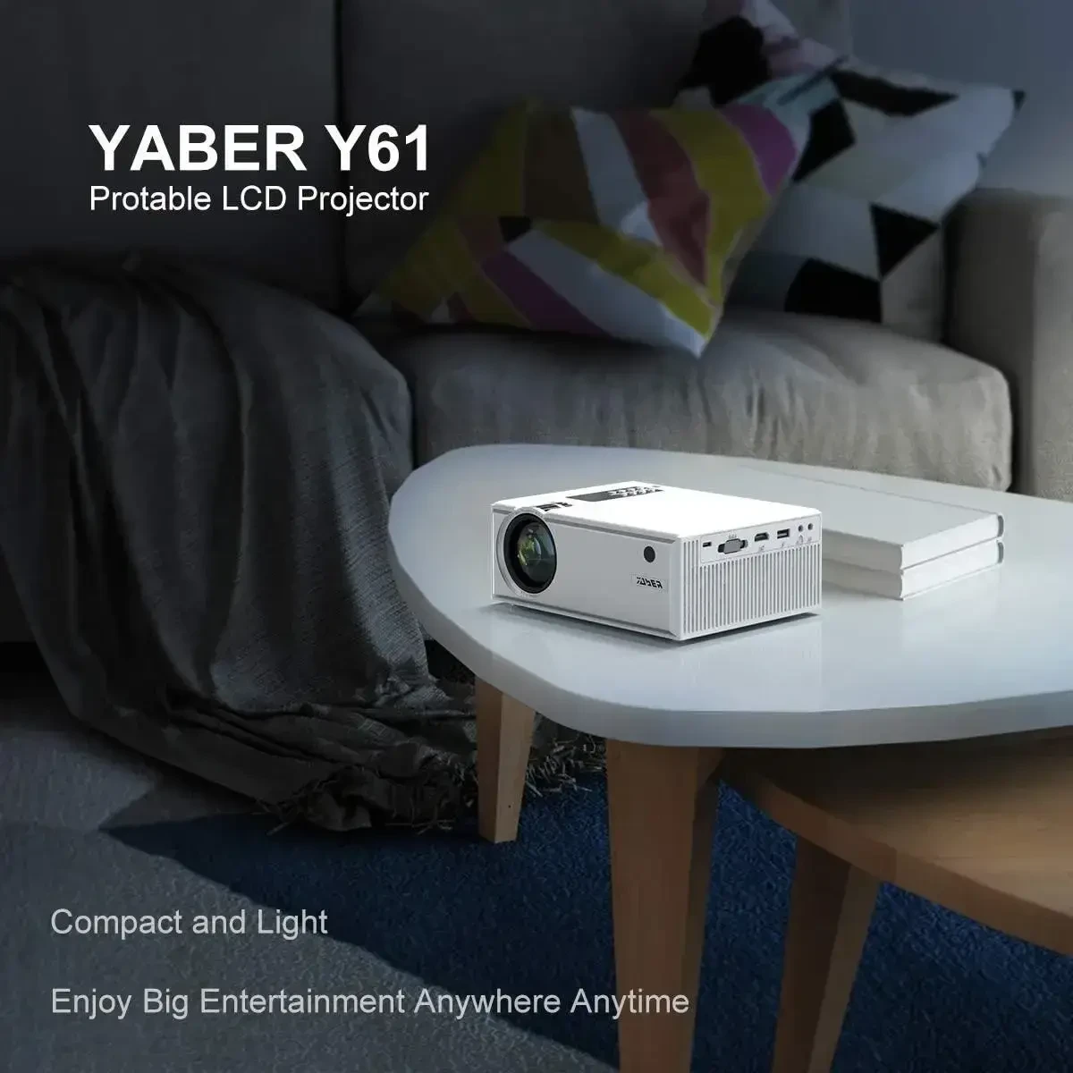 Мини-проектор YABER Y61 Wi-Fi 6000L - фото 4 - id-p1791462289