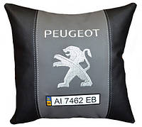 Подушка автомобильная сувенирная с логотипом пежо Peugeot