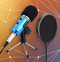 Конденсаторный микрофон ELIMA MK-F200TL BLUE SILVER с поп-фильтром