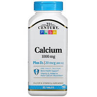 Витамины и минералы 21st Century Calcium 1000 mg Plus D3 (90 таблеток.)