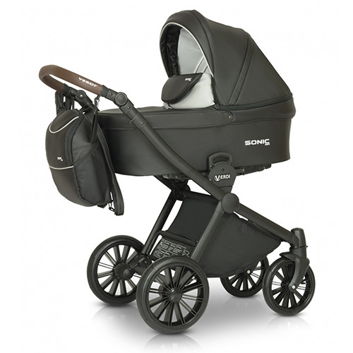 Коляска 3 в 1 Verdi Sonic Soft 02 чорний