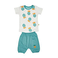 Костюм летний Twins Bobiskobaby Ананас (футболка и шорты) BOBI564-MINT-92, mint, ментол, 18-24 мес