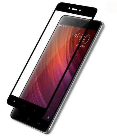 Захисне скло Full Glue Premium 2.5D for Xiaomi Redmi Note 4X (0.33mm) Black тех. пакет, фото 4