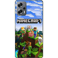 Силіконовий бампер чохол для Xiaomi Poco X4 GT з малюнком Minecraft