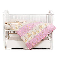 Сменная постель 3 эл Twins Comfort 3051-C-016, Мишки со звездой розовые, розовый