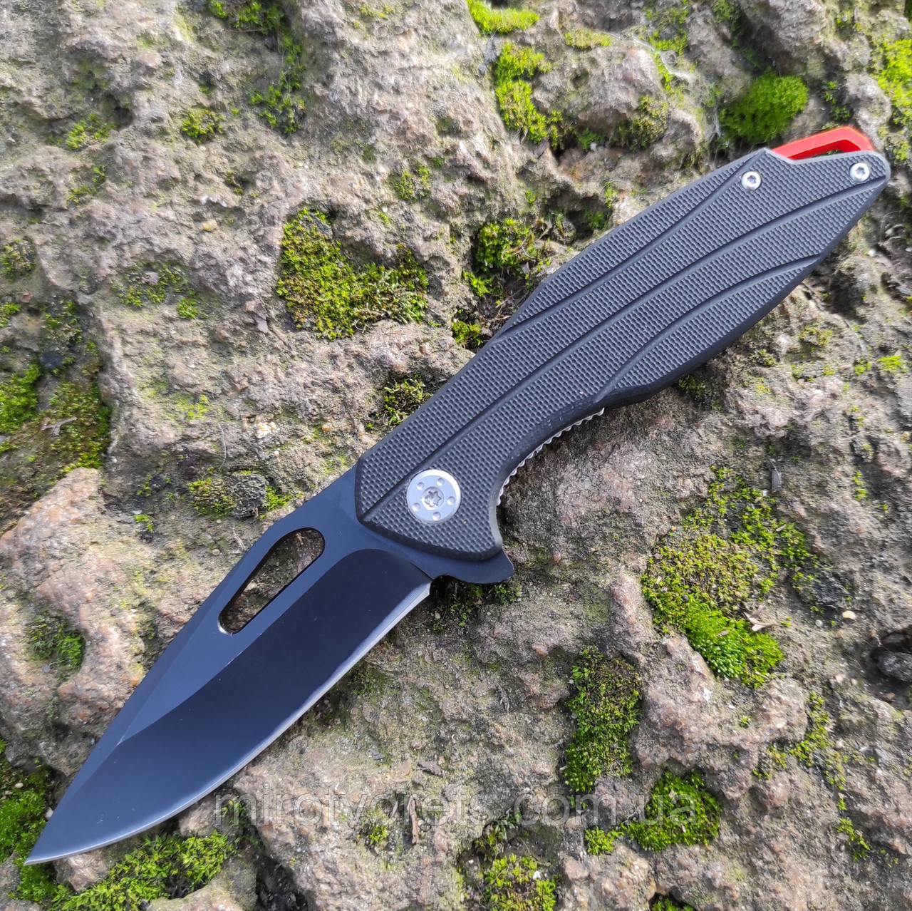 Ніж складний, D2, G10, підшипник, чорний